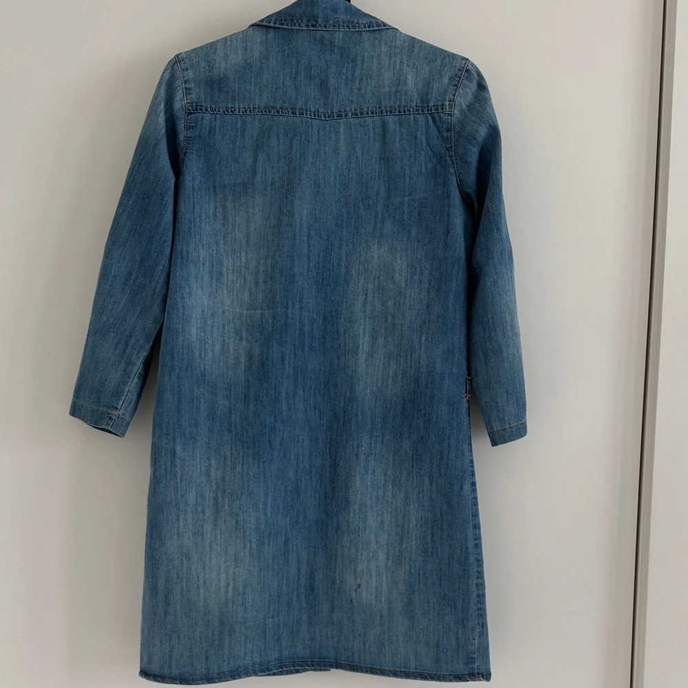Denim Shirt Dress Above the Knee - Picture 5 of 16